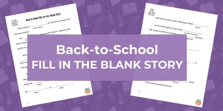 back-to-school fill in the blank story