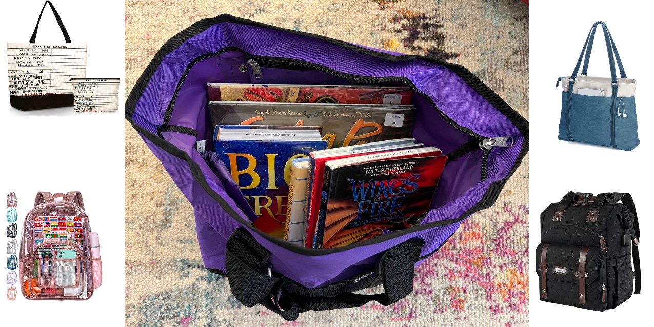 find the best book bag for your books (school and library)