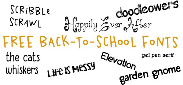 free back to school fonts for teachers