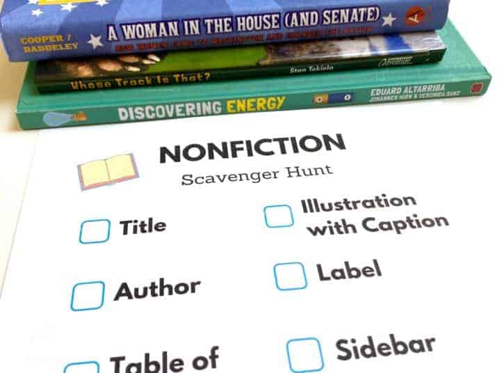 nonfiction scavenger hunt