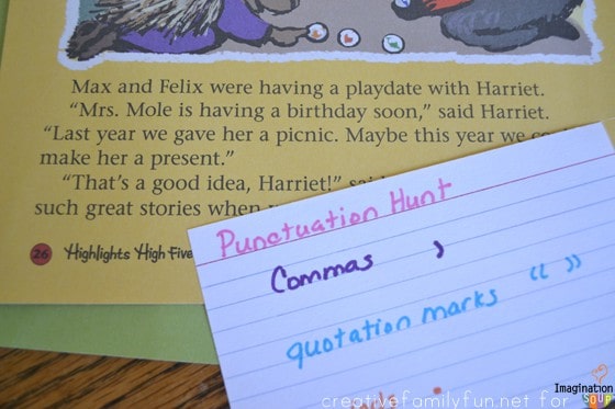 Punctuation Hunt Learning Activity for Kids