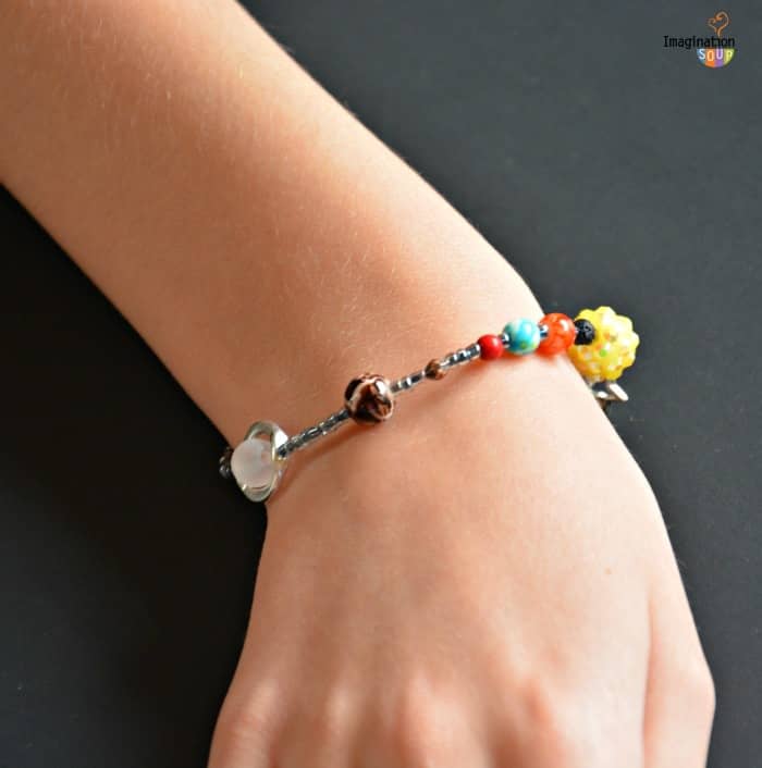 DIY Solar System Bracelet - great STEM stocking stuffer idea