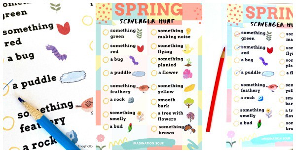 Printable Spring Scavenger Hunt for Kids