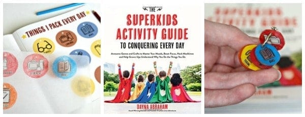 The Superkids Activity Guide project backpack charms